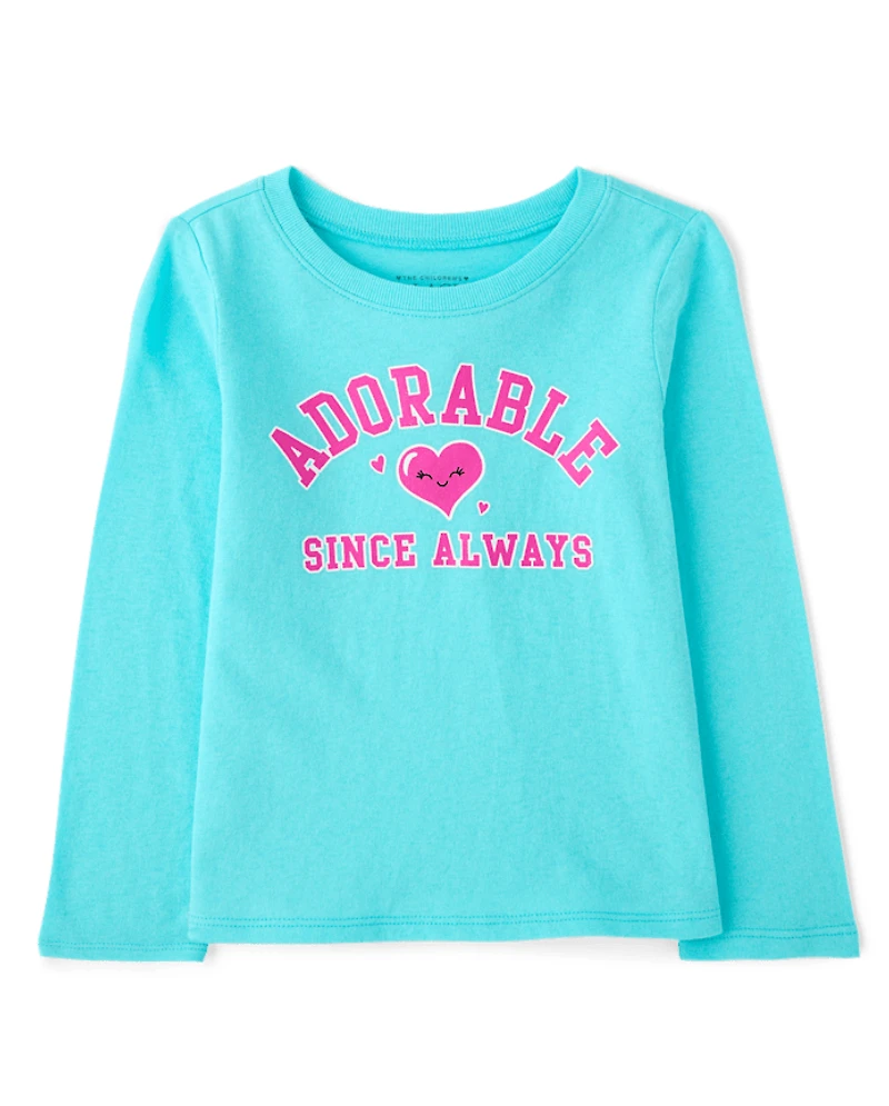 Baby And Toddler Girls Adorable Graphic Tee