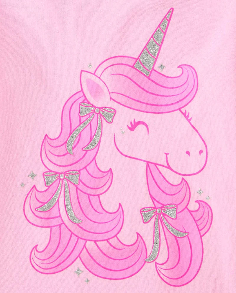 Baby And Toddler Girls Unicorn Graphic Tee