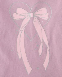 Baby And Toddler Girls Bow Graphic Tee