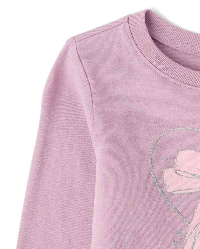 T-shirt graphique à nœud pour bébés et petites filles