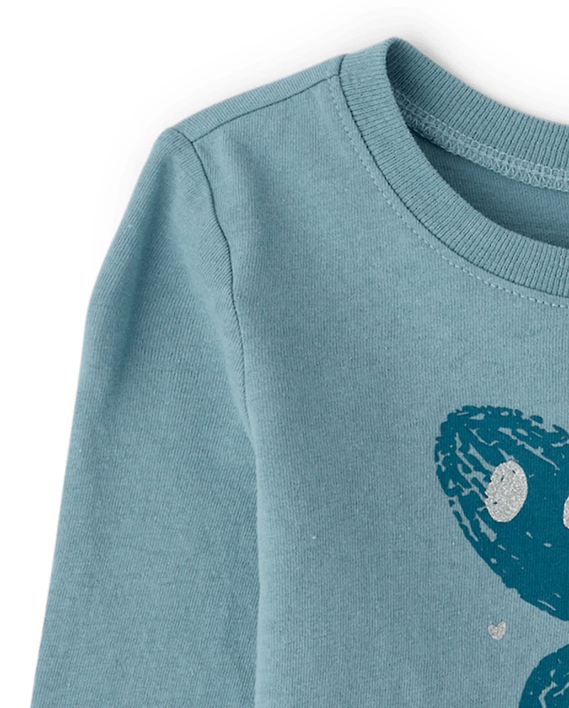 Baby And Toddler Girls Butterflies Graphic Tee