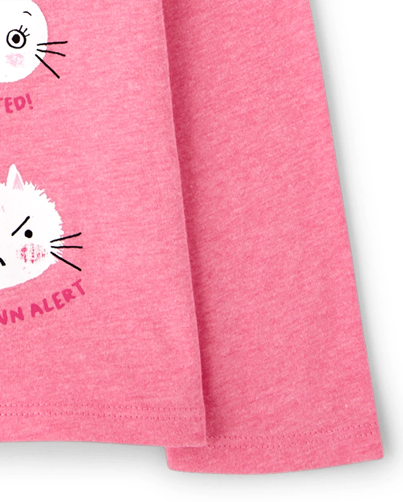 Baby And Toddler Girls Cats Graphic Tee