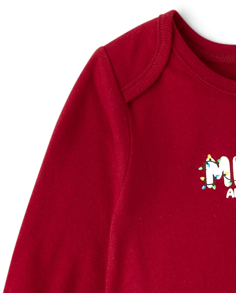 Baby Matching Family Christmas Merry Graphic Bodysuit