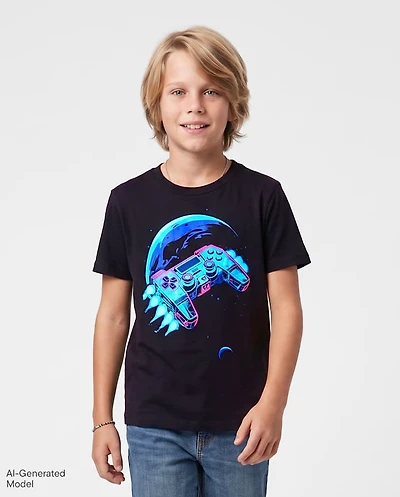 Boys Video Game Space Graphic Tee