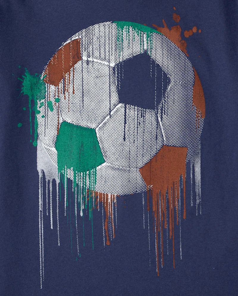 Boys Soccer Ball Graphic Tee