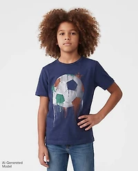 Boys Soccer Ball Graphic Tee