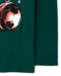Boys Christmas Sports Ornaments Graphic Tee