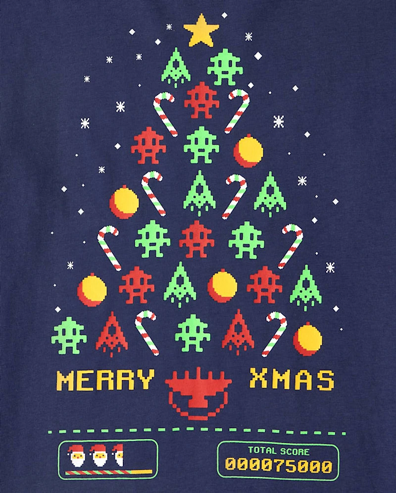 Boys Christmas Video Game Graphic Tee