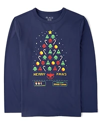Boys Christmas Video Game Graphic Tee