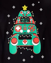 Boys Christmas Video Game Controllers Graphic Tee