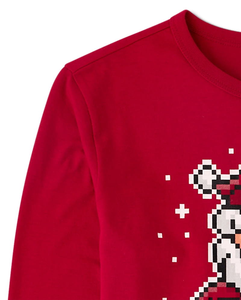 Boys Christmas Gaming Santa Graphic Tee