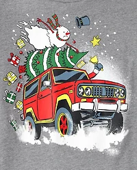 Boys Christmas Monster Truck Graphic Tee
