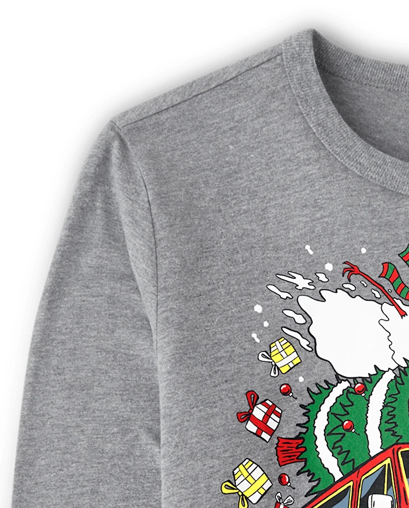 Boys Christmas Monster Truck Graphic Tee