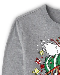 Boys Christmas Monster Truck Graphic Tee