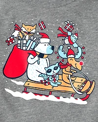 Baby And Toddler Boys Christmas Sleigh Graphic Tee