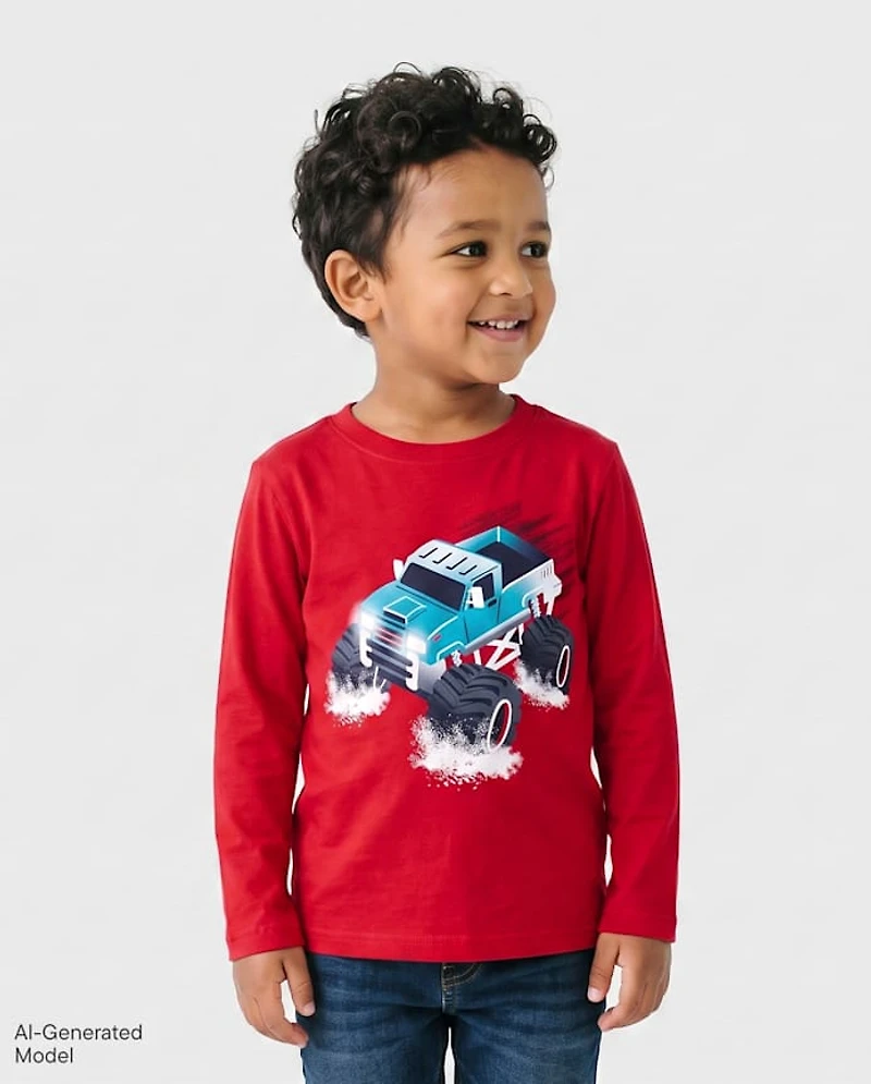Baby And Toddler Boys Monster Truck Graphic Tee