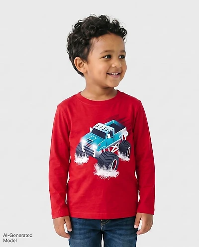 Baby And Toddler Boys Monster Truck Graphic Tee