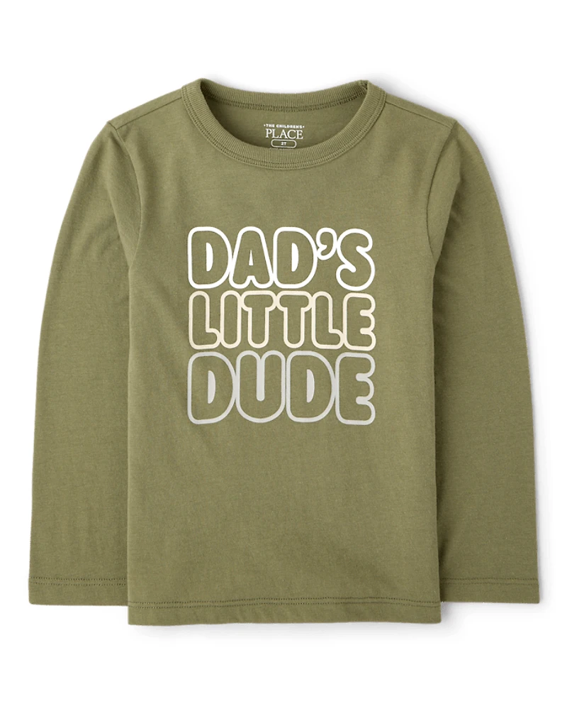 Baby And Toddler Boys Dad's Little Dude Graphic Tee