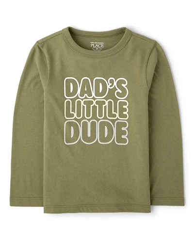 Baby And Toddler Boys Dad's Little Dude Graphic Tee