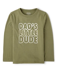 Baby And Toddler Boys Dad's Little Dude Graphic Tee