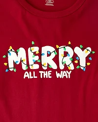 Baby And Toddler Matching Family Christmas Merry Graphic Tee