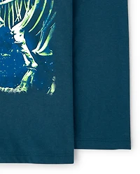 T-shirt graphique dinosaure et espace pour garçons