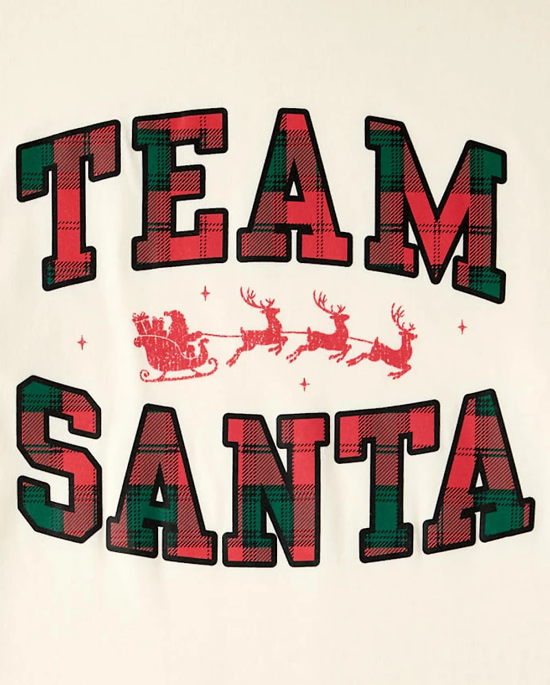 Adult Matching Family Christmas Team Santa Graphic Tee