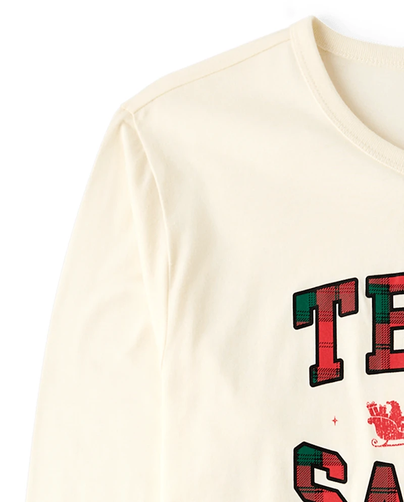 Adult Matching Family Christmas Team Santa Graphic Tee