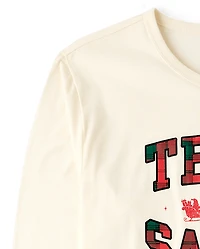 Adult Matching Family Christmas Team Santa Graphic Tee