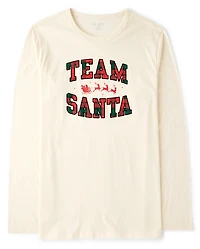 Adult Matching Family Christmas Team Santa Graphic Tee