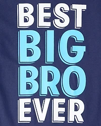 Boys Best Big Bro Ever Graphic Tee