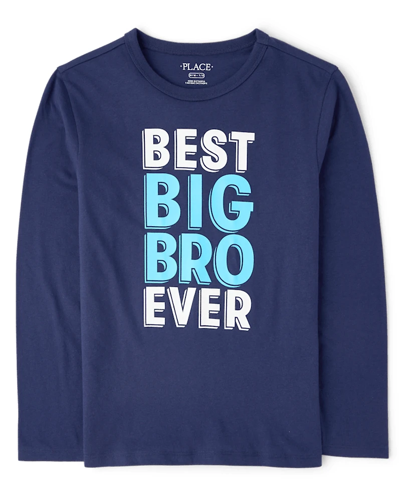 Boys Best Big Bro Ever Graphic Tee