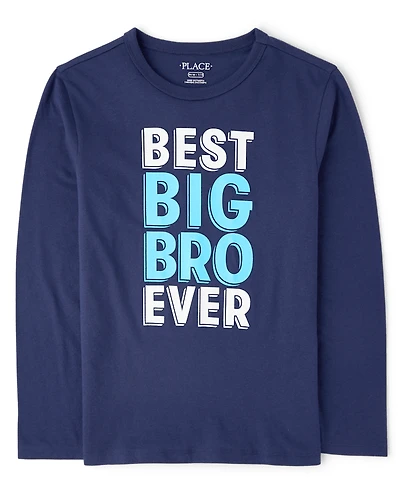 Boys Best Big Bro Ever Graphic Tee