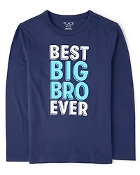 Boys Best Big Bro Ever Graphic Tee