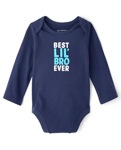 Baby Boys Best Lil' Bro Ever Graphic Bodysuit