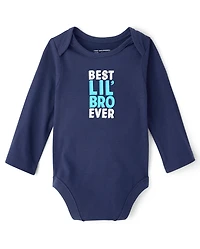 Baby Boys Best Lil' Bro Ever Graphic Bodysuit