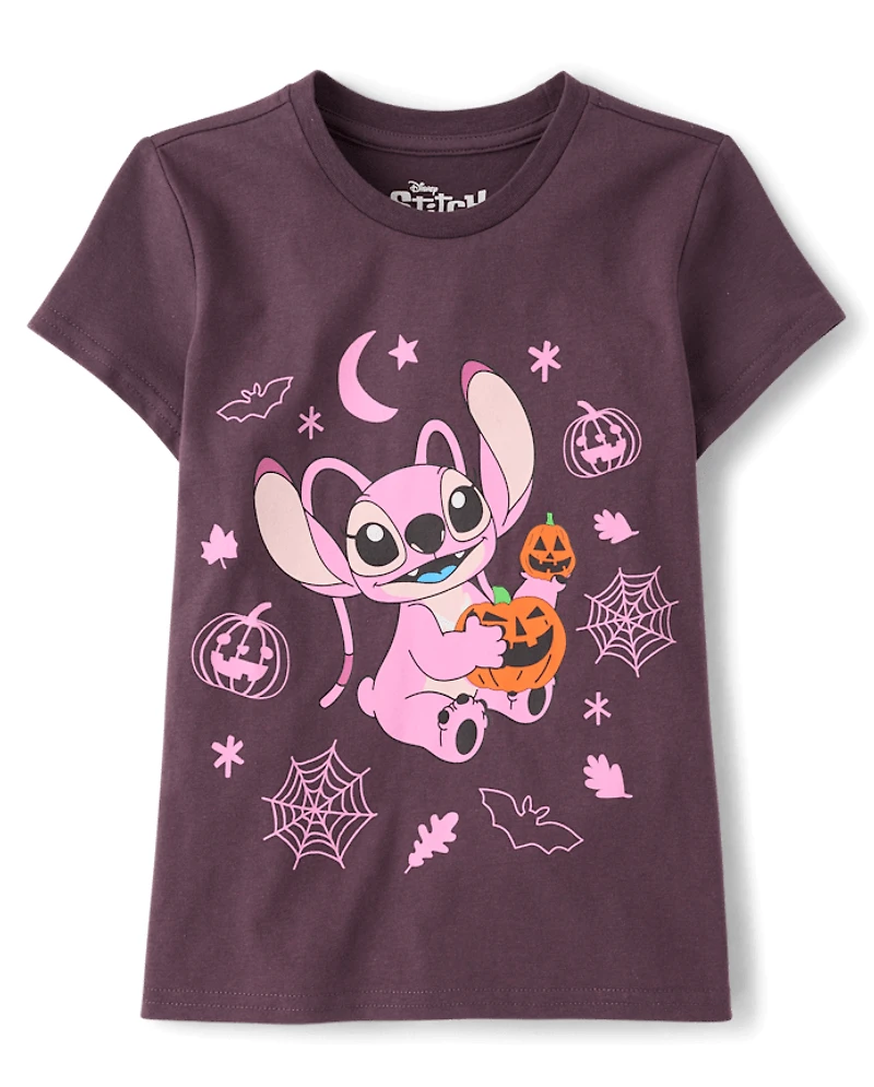 Girls Stitch™ Halloween Angel Graphic Tee