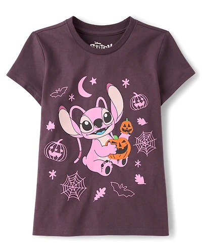 Girls Stitch™ Halloween Angel Graphic Tee