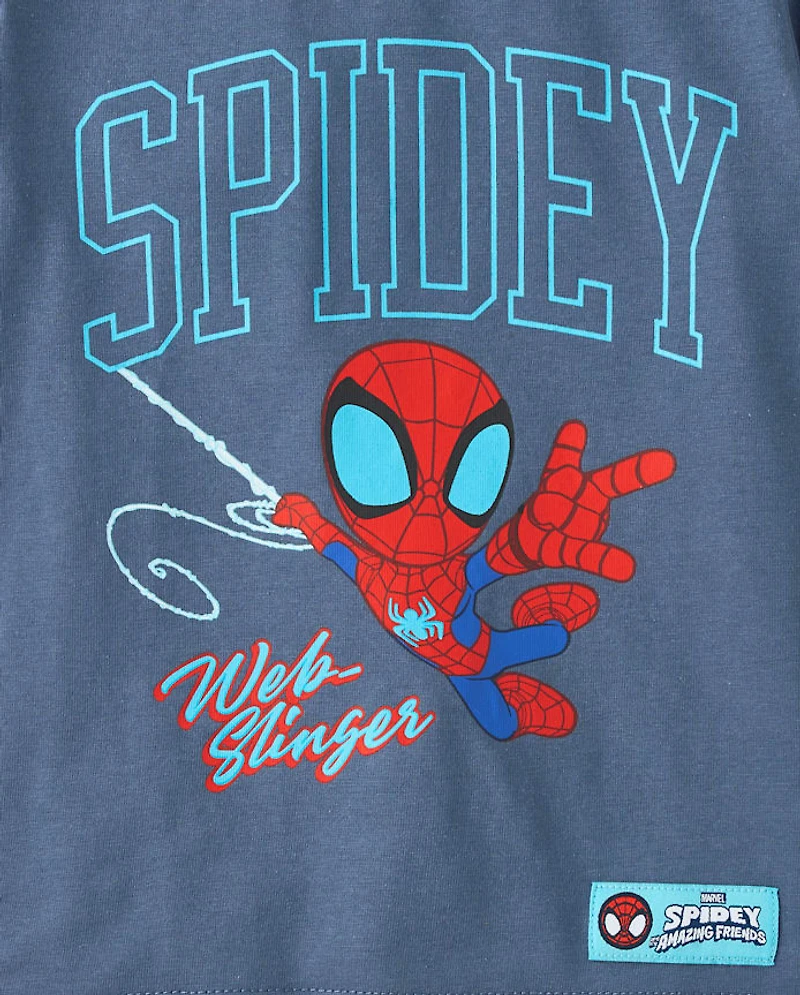 Baby And Toddler Boys Spidey™ Front Back Graphic Tee