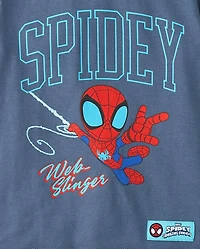 Baby And Toddler Boys Spidey™ Front Back Graphic Tee
