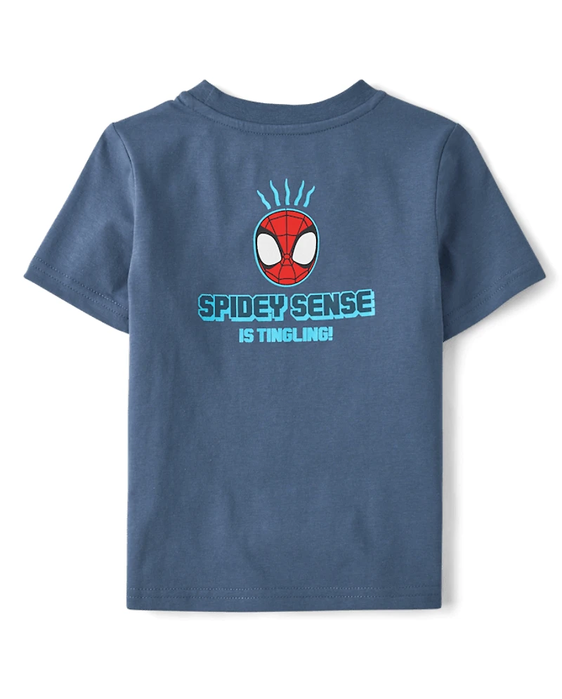 Baby And Toddler Boys Spidey™ Front Back Graphic Tee