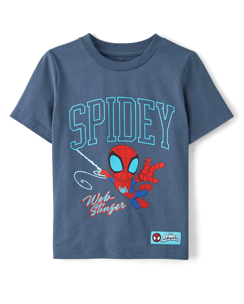 Baby And Toddler Boys Spidey™ Front Back Graphic Tee