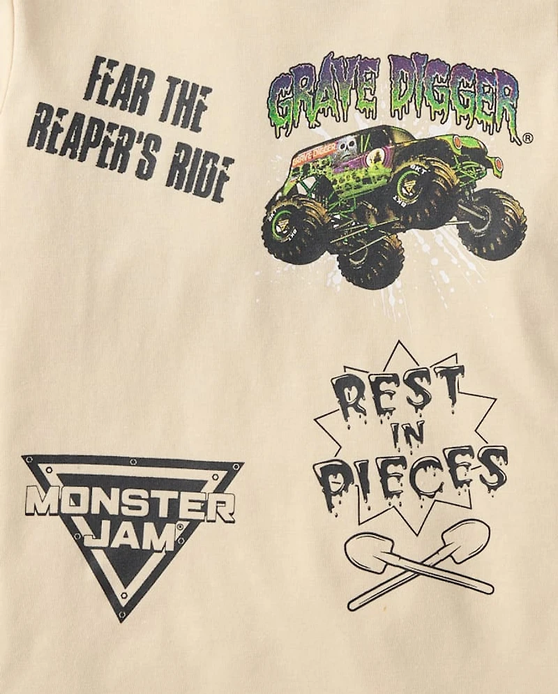 Baby And Toddler Boys Monster Jam™ Front Back Graphic Tee
