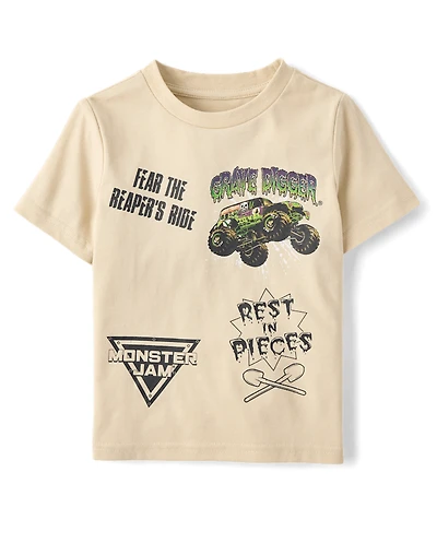 Baby And Toddler Boys Monster Jam™ Front Back Graphic Tee
