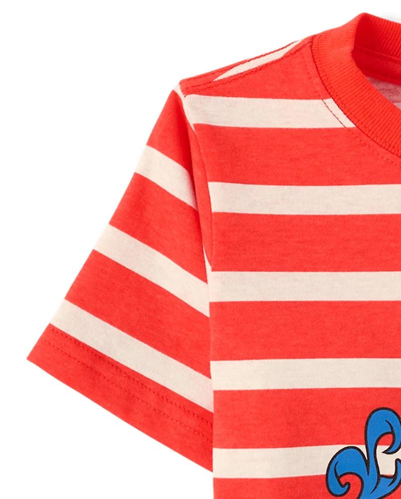 Baby And Toddler Boys Dr. Seuss™ Striped Graphic Tee