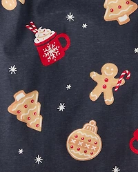 Pyjamas Henley en coton assortis pour toute la famille, motif pain d'épice