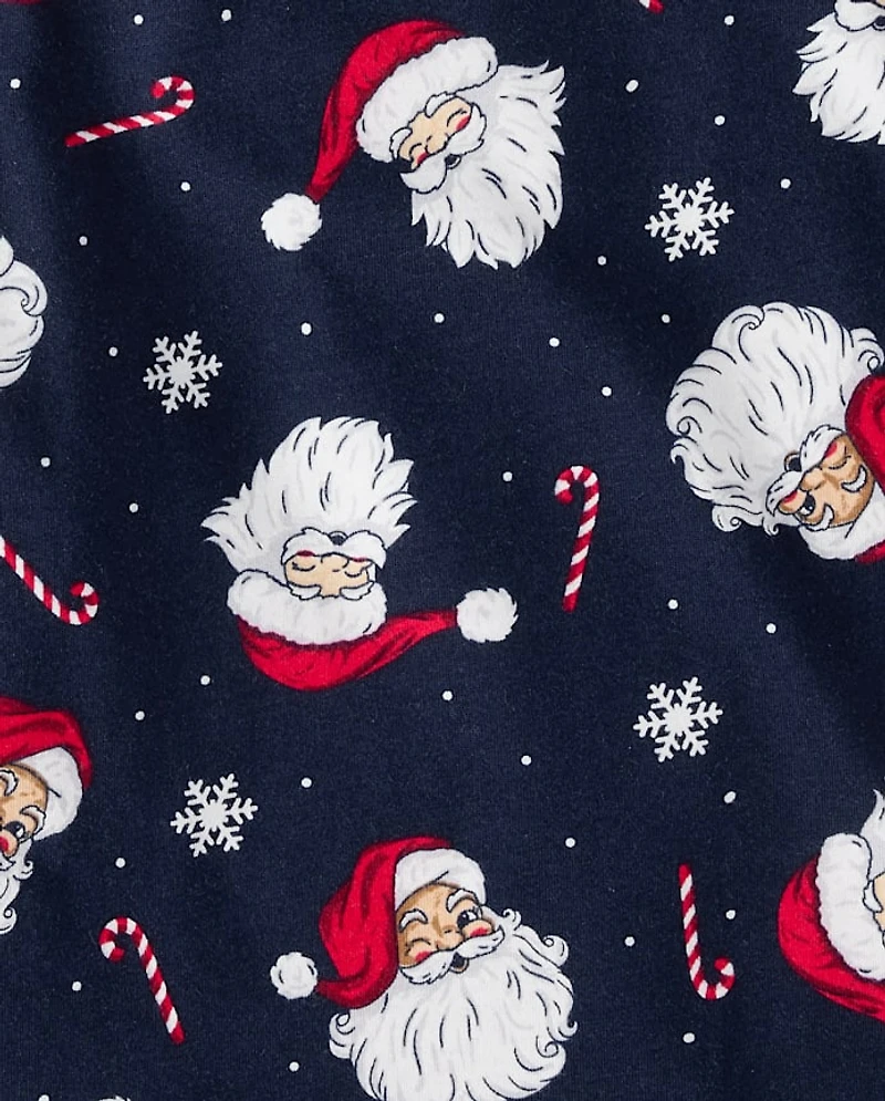 Mens Matching Family Santa's Social Club Cotton Pajamas