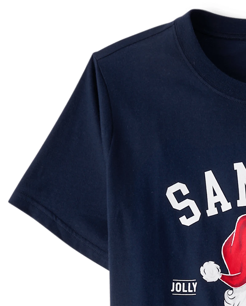 Pyjamas en coton assortis pour hommes et familles, collection Santa's Social Club