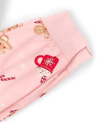 Womens Matching Family Gingerbread Cotton Henley Pajamas