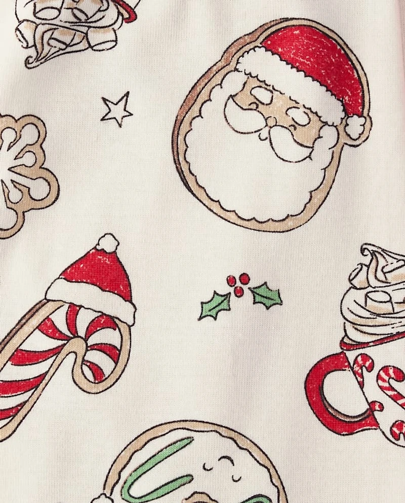 Kids Milk And Cookies Snug Fit Cotton Pajamas